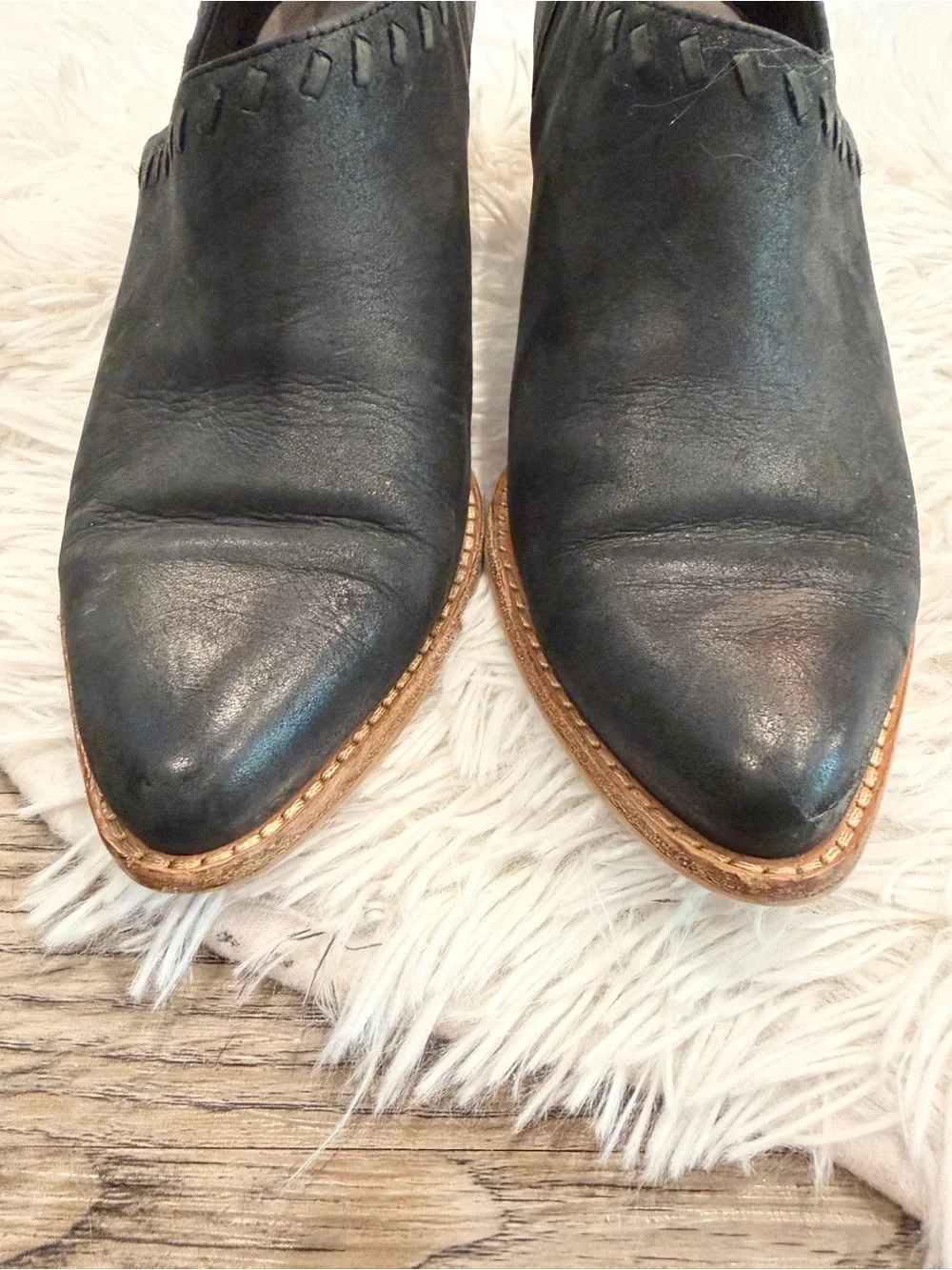 Caslon Julian Leather Booties Boots 8.5 Fall Winter